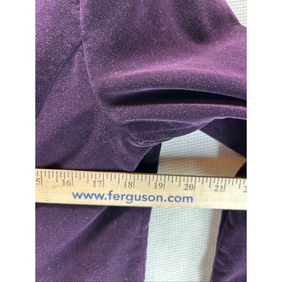 Express Purple Velvet Peacoat Jacket Women’s Double Breasted Y2K Vintage Goth L - Picture 6 of 11